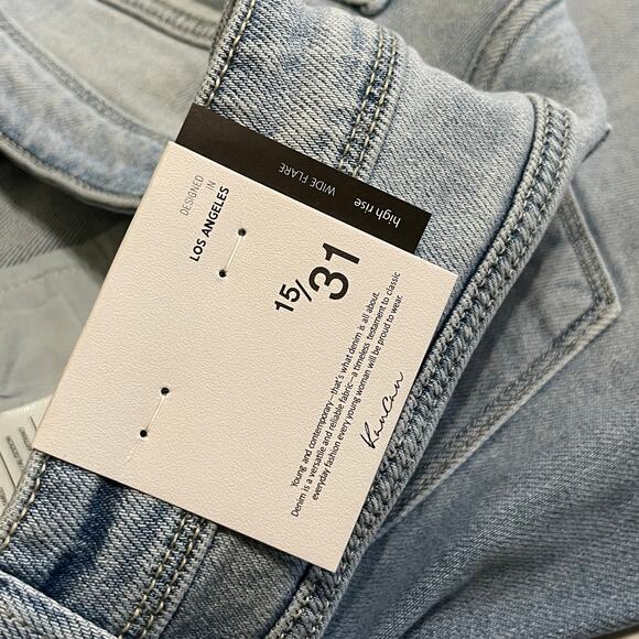 Kancan Women's High Rise Wide Flare Stretch Jeans Size 15/31 NEW - Picture 7 of 8